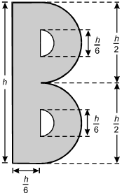 There is a diagram of a block letter B.