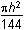 pi h squared over 144