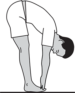 person stretching