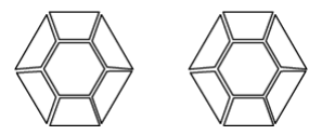 Two hexagon shapes 
