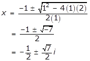 series of steps solving a quadratic equation