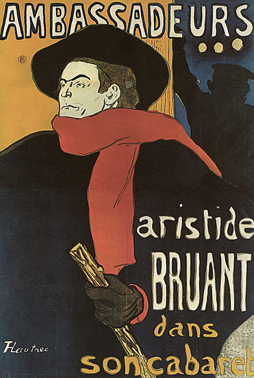 A poster, by Henri de
            Toulouse-Lautrec.